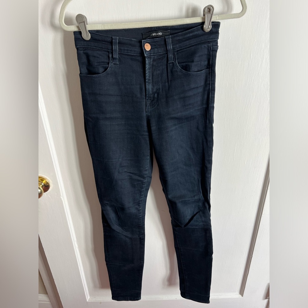 J Brand Maria High Rise Skinny Jean in Indigo Bluebird Dark Wash Size 26